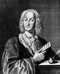 Portrait of Vivaldi holding a sheet of music, 1725